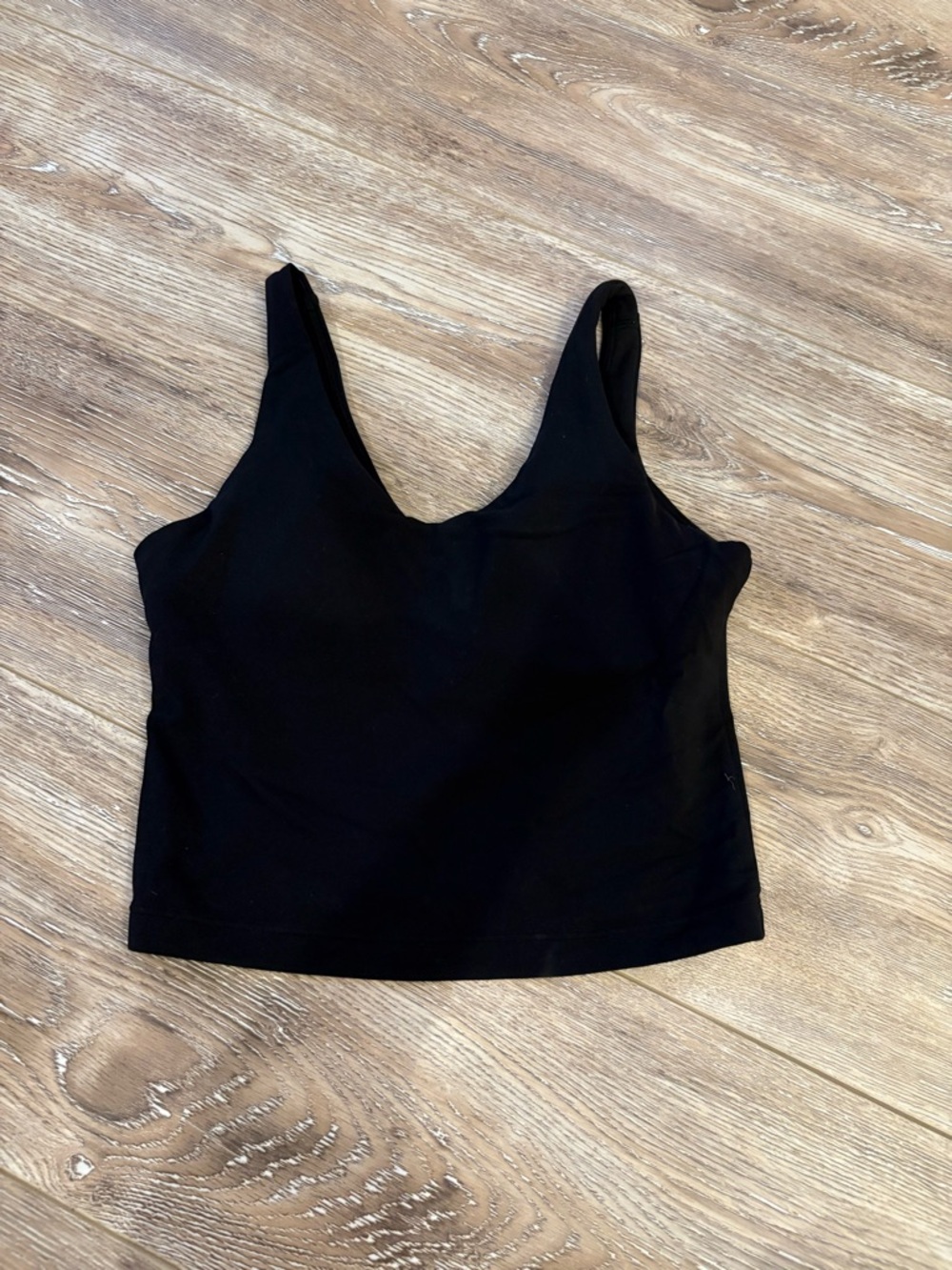 Athleta Black Scoop Cropped Tank Top